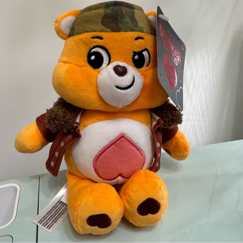 Netflix Care Bears x Stranger Things Tenderheart Bear as Lucas 9" Plush NWT